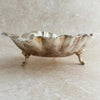 Side profile of silver ruffled bowl
