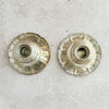 Top down view of two Art Deco candle holders