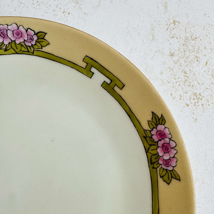 Close-up of floral hand-painted detail