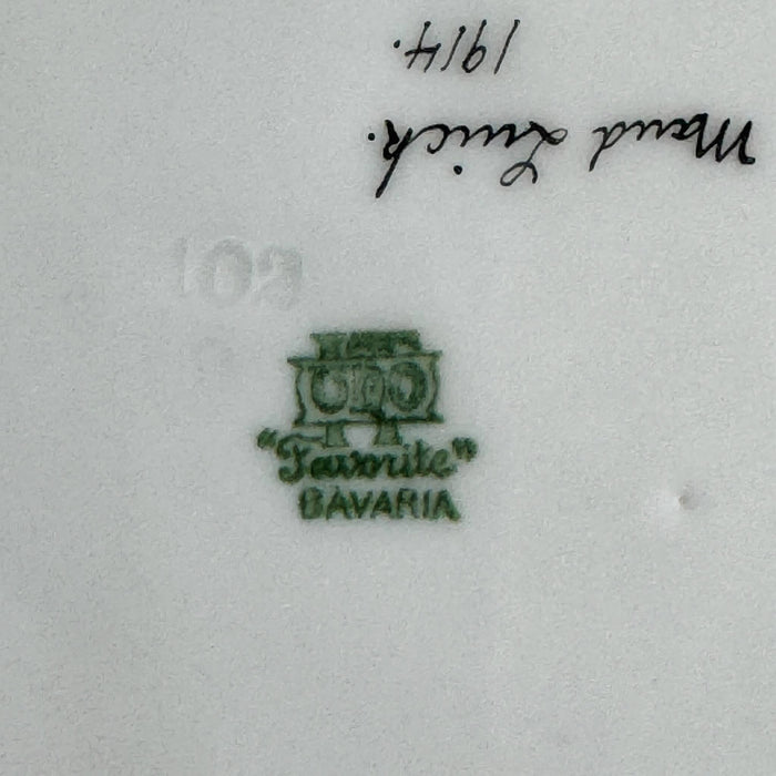 Backstamp on antique Favorite Bavaria plate