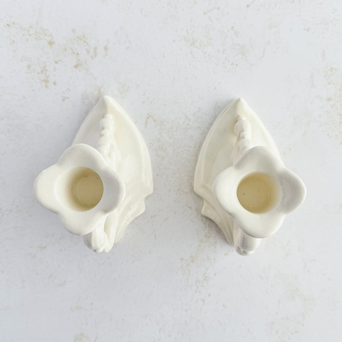 Top down view of Art Deco candle holders