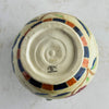 View of the base of the Maruhon majolica vase