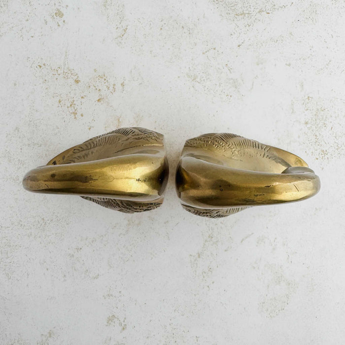 Swan bookends - top-down view