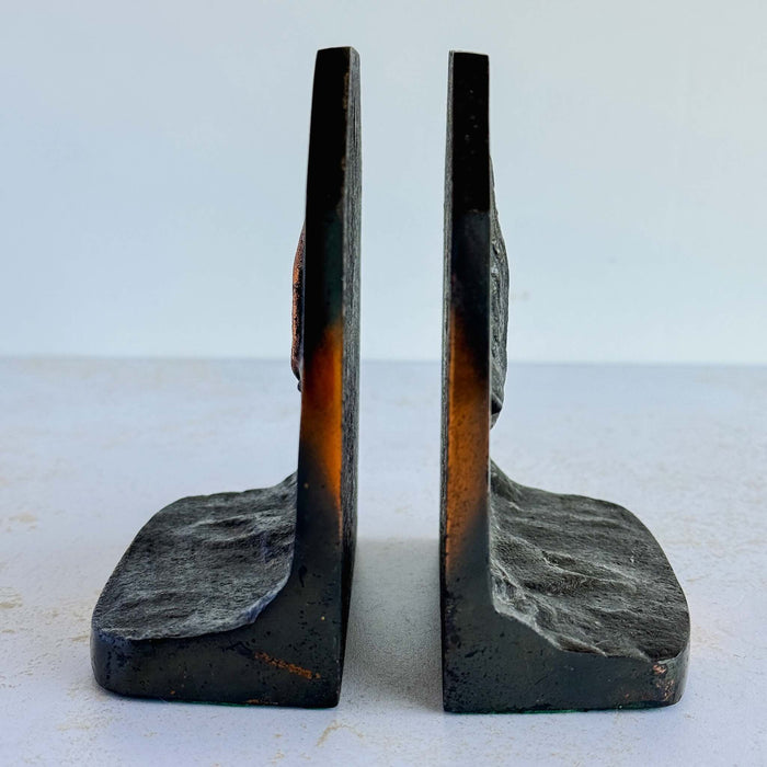 Pair of duck bookends - side view