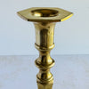 Closeup of patina on upper end of candle holder