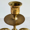 Close-up of patina center cup and bobeche of candelabra