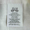 Tea towel care instruction tag