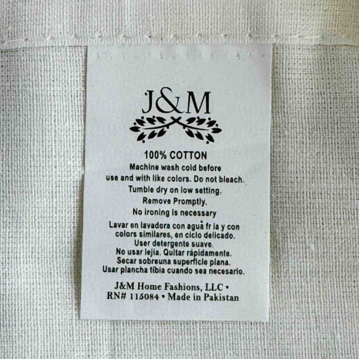 Tea towel care instruction tag