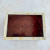 Underside of inlaid wood box