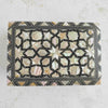 Top of Inlaid wood box showing mother of pearl inlay
