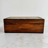 Back side of vintage floral wood keepsake box