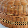 Closeup of closed basket showing areas of breakage