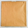 Back of bamboo framed print of Chinese painting showing brown paper and sawtooth hanger