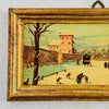 Left half of framed Italian winter scene