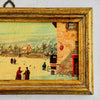 Right half of framed Italian winter scene