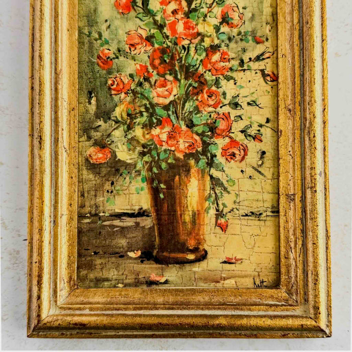 Bottom half of framed Italian floral still-life