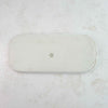Back side of antique yellow rose tray showing stamp
