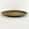 Side profile of the brass tray showing the shallow raised rim and approximately 3/4-inch depth
