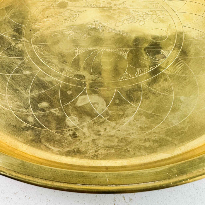Close-up view of tray surface showing discolored areas