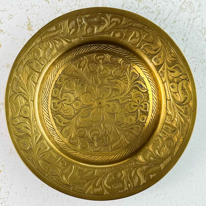 Full view of vintage brass dish 1