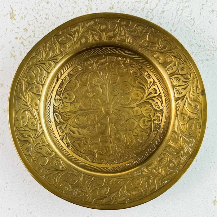 Full view of vintage brass dish 2