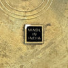 Made in India label on bottom of vintage brass pitcher
