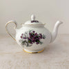 Opposite side view of Royal Grafton purple violets teapot