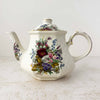 Front view of Sadler Windsor floral basket weave teapot