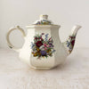 Back view of Sadler Windsor floral basket weave teapot