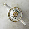 Top down view of Royal Albert White Dogwood teapot