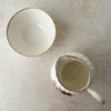 Top down view of Royal Patrician sugar bowl and creamer showing openings and interiors