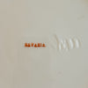 Backstamp and manufacturing glaze skips on back of vintage Bavaria plate