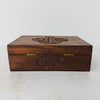 Back view of vintage tree of life wooden box