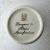 Bottom of Lenox cachepot with embossed leaf design showing backstamp
