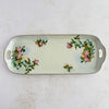 Front side of PM Bavaria porcelain dish with hand-painted pink clover blossoms