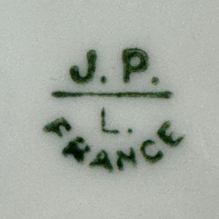 Close-up  of Jean Pouyat Limoges violets backstamp