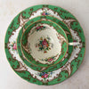 Top down view of Tuscan Blenheim tea set with cup and saucer stacked on top of dessert plate
