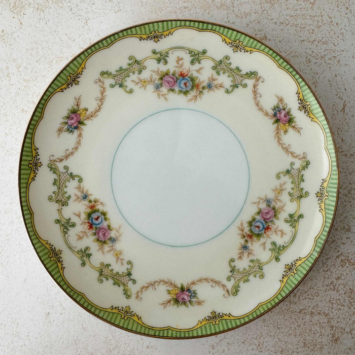 Top down view of Noritake Marlene Green side plate