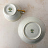 Bottom view of Noritake Marlene Green teacup and saucer
