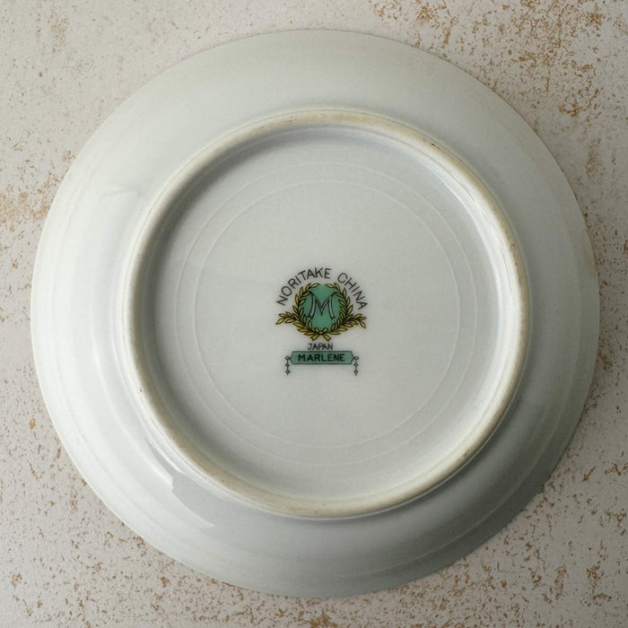 Bottom view of Noritake Marlene Green dessert bowl