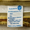 Original 123 Creations label identifying Elaine Vollherbst, 100% wool embroidery, 100% cotton fabric, and Made in China.