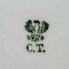 Backstamp on large antique Carl Tielsch pink rose bowl backstamp
