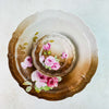 View of the small antique Carl Tielsch pink rose bowls placed inside the large pink rose bowl