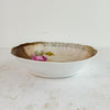Side view of small antique Carl Tielsch pink rose bowl 