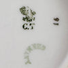 Close-up of backstamps on small antique Carl Tielsch pink rose bowl 