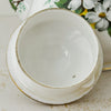 Close-up of underside of lid on Royal Albert White Dogwood teapot