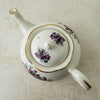 Top down view of Royal Grafton purple violets teapot